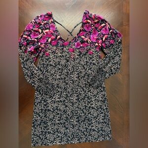 ANTHROPOLOGIE Floral Long Sleeve Women's dress SIZE 0